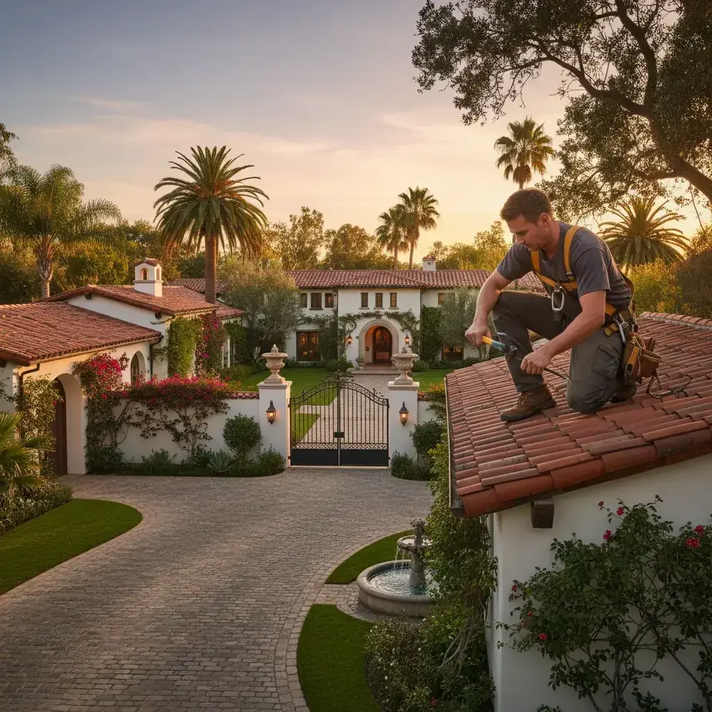 Concrete tile roof on an Oaks North single-family home in Rancho Bernardo.