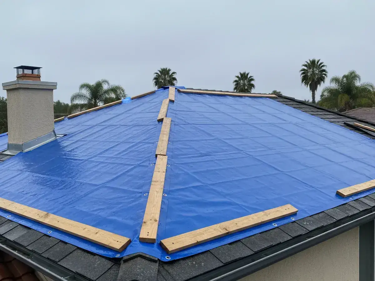 Emergency Service detail work on a San Diego County home