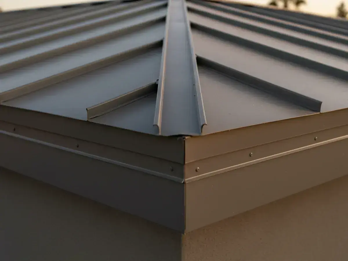 Metal Roofing detail work on a San Diego County home